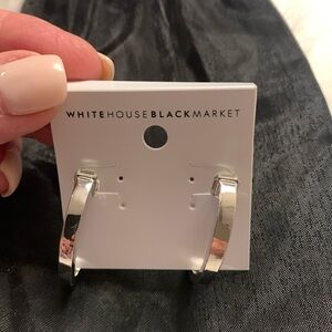 WHITE HOUSE BLACK MARKET NWT SILVER WITH DIAMOND LIKE GEMSTONE